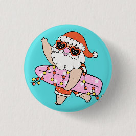 Blijde Kerstman Ronde Button 3,2 Cm