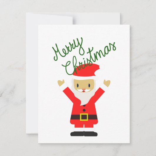 Blijde Kerstman wenst je Prettig Kerstfeest Feestdagenkaart (Voorkant)