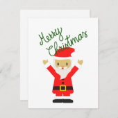 Blijde Kerstman wenst je Prettig Kerstfeest Feestdagenkaart (Voorkant / Achterkant)