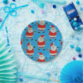 Blijde Kerstmannen Papieren Bordje (Feest)