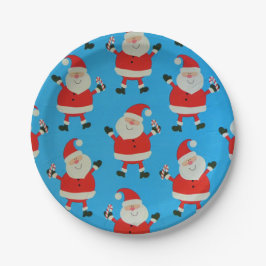 Blijde Kerstmannen Papieren Bordje