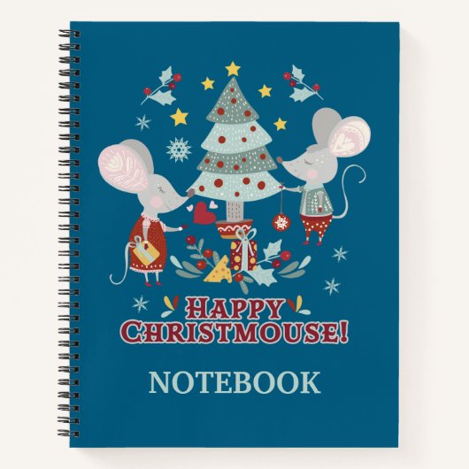 Blijde Kerstmuis Notitieboek (Voorkant)