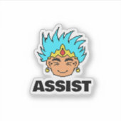 Blijde Koning Erik | Gamer Assist Viering Sticker (Voorkant)