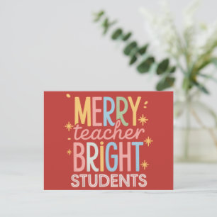 Blijde Leraar Briljante Studenten Kerstmis Grappig Feestdagenkaart