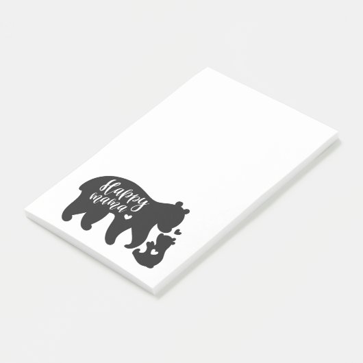 Blijde Mama en Babybeer Notities Post-it® Notes (Schuin)