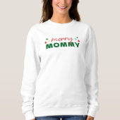 Blijde Mama Schattig Kleurrijk Script Kerstmis Trui (Voorkant)