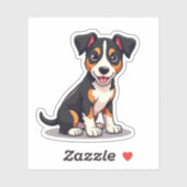 Blijde Manchester Terrier Puppy – Chibi Kunst Sticker (Vel)