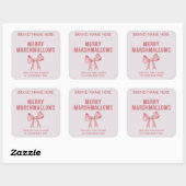 Blijde Marshmallows | Moderne Kaarslabels Vierkante Sticker (Vel)