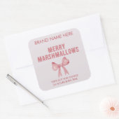 Blijde Marshmallows | Moderne Kaarslabels Vierkante Sticker (Envelop)