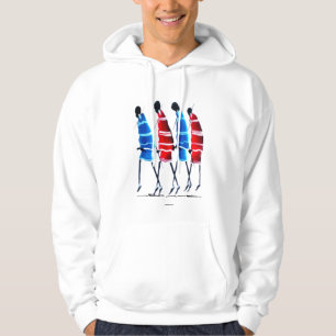 Blijde Mensen Maasai Krijgers Wandelende Kunstprin Hoodie