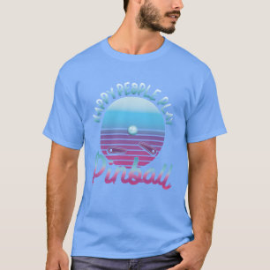 Blijde Mensen Spelen Flipperkast Retro 80s familie T-shirt
