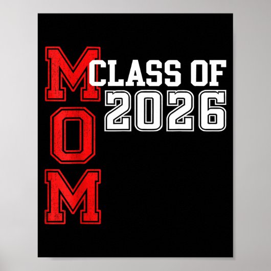 Blijde moeder 2026 trotse moeder van eindexamenkla poster (Voorkant)