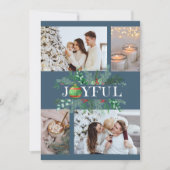 Blijde nieuwe ouders Sieraad 4 foto Kerstkaart (Voorkant)