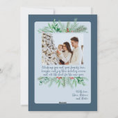 Blijde nieuwe ouders Sieraad 4 foto Kerstkaart (Achterkant)