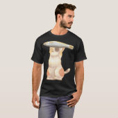 Blijde Oranje Kat met Vis T-shirt (Voorkant volledig)