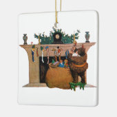 Blijde Oude Kerstman Elf, Jessie Willcox Smith Keramisch Ornament (Links)