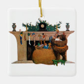 Blijde Oude Kerstman Elf, Jessie Willcox Smith Keramisch Ornament (Voorkant)