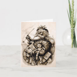 Blijde Oude Kerstman Kaart