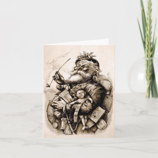 Blijde Oude Kerstman Kaart (Voorkant)