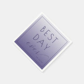 Blijde Paarse Typografische Viering Servet (Hoek)