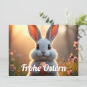 Blijde Paashaas in de magie van de lente (Staand voorkant)