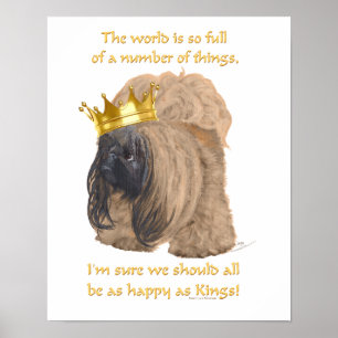 Blijde Pekingese Koning Poster