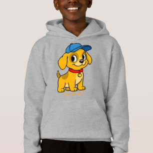 Blijde Pup in Blauwe Pet