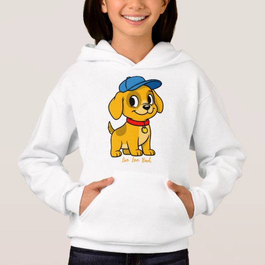 Blijde Pup in Blauwe Pet (Voorkant)