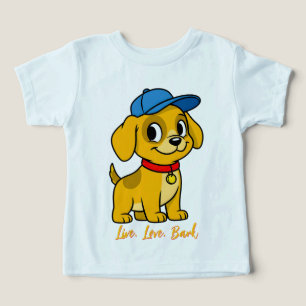 Blijde Pup in Blauwe Pet