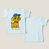 Blijde Pup in Blauwe Pet (Ontwerp Voorkant & Achterkant)