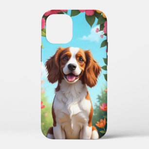 Blijde Puppy Bloemige Vrolijke Huisdier Liefhebber Case-Mate iPhone Case
