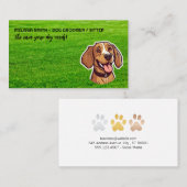 Blijde Puppy | Park Gras | Hondenpoten Visitekaartje (Voorkant / Achterkant)