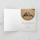 Blijde Rode Script Familieboog Foto Kerstmis Kaart (Binnen)