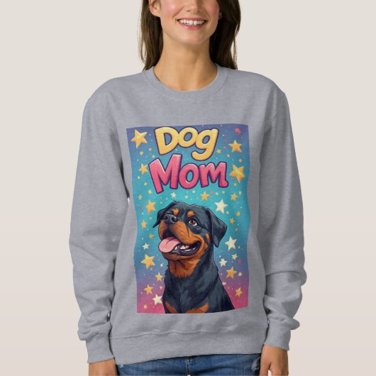 Blijde Rottweiler-hond Moeder Trui (Voorkant)
