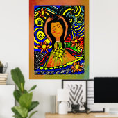 Blijde Sereniteit: Een Feest van Innerlijke Vrede Poster (Thuiskantoor)
