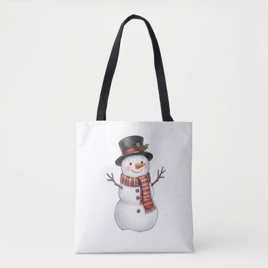 Blijde Sneeuwman Tote Bag (Voorkant)