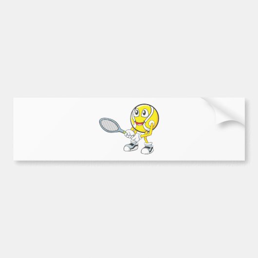 Blijde Tennisser Bumpersticker (Voorkant)