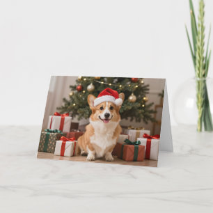 Blijde Tijdingen van Groot Geluk – Corgi Kerstmis Feestdagen Kaart