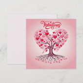 Blijde Valentijnsdag Boom van de Liefde Feestdagenkaart (Voorkant / Achterkant)