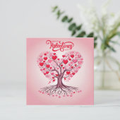 Blijde Valentijnsdag Boom van de Liefde Feestdagenkaart (Staand voorkant)