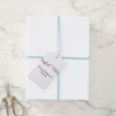 Blijde vibraties rode Kerst met familienaam datum Cadeaulabel (Met Touw)