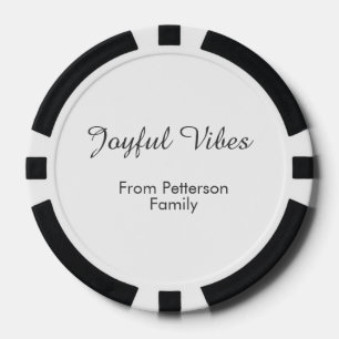 Blijde vibraties rode Kerstmis voeg familienaam da Poker Chips