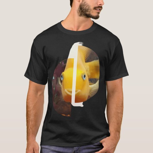 Blijde vis halve cirkels t-shirt (Voorkant)