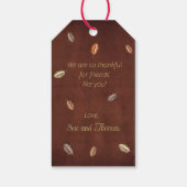 Blijde Vrienden Dankzegging Vossen in Herfstloof - Cadeaulabel (Achterkant)