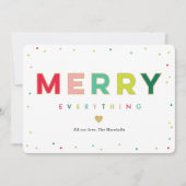 Blijde vrolijke geen foto moderne kerstkaart (Voorkant)