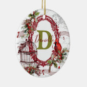 Blijde wereld gepersonaliseerd keramisch ornament (Rechts)