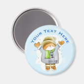 Blijde Winterkat Magneet (Voorkant / Achterkant)