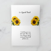 Blijde Zonnebloem Beterschap Vriend Kaart (Binnen)