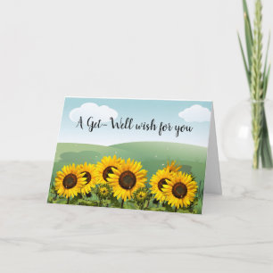 Blijde Zonnebloem Beterschap Vriend  Kaart