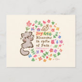 Blijdschap Bloeit Ondanks Pijn - Pebble het Kitten Briefkaart (Voorkant)
